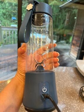 Princess House Portable Personal Blender Bottle in Slate Blue